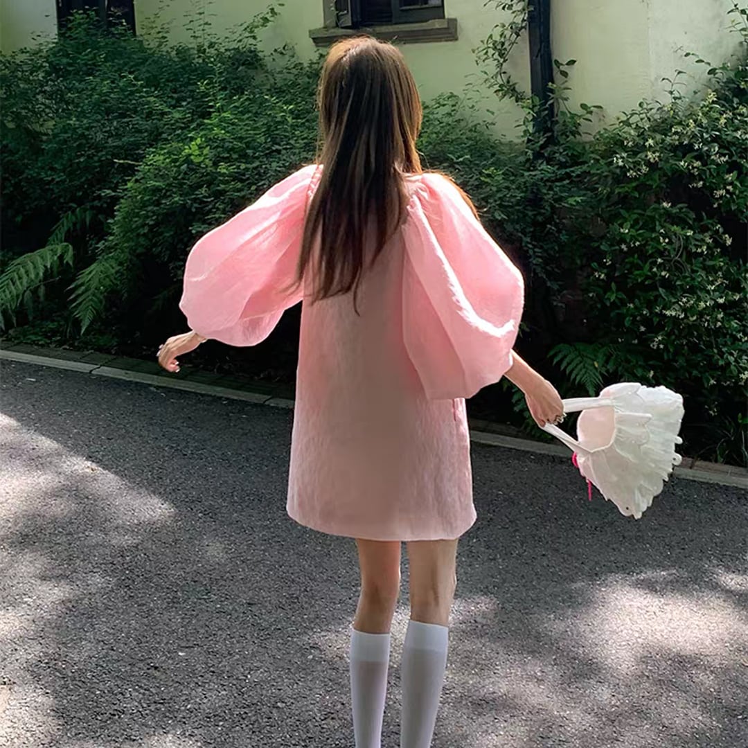 Puff sleeve dress 250603