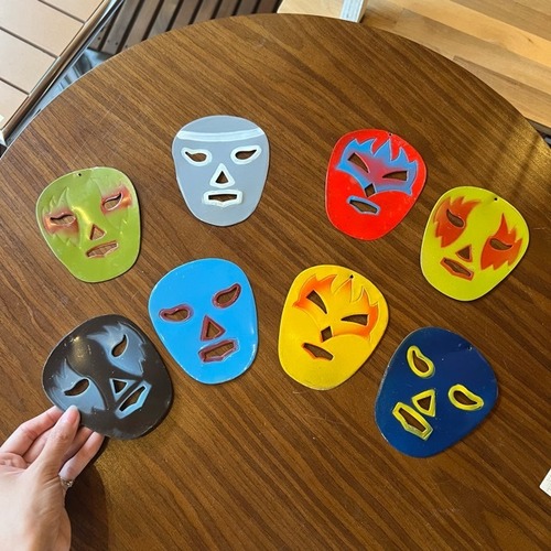 Mexican Lucha Libre Decoration Plate (7 colors) - Perfect for wrestling masks.　ルチャリブレ