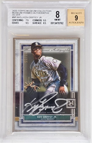 Ken Griffey JR.|2020 Museum Collection Framed Silver Frame |Autograph 11/15|BGS 8 x9 Autograph