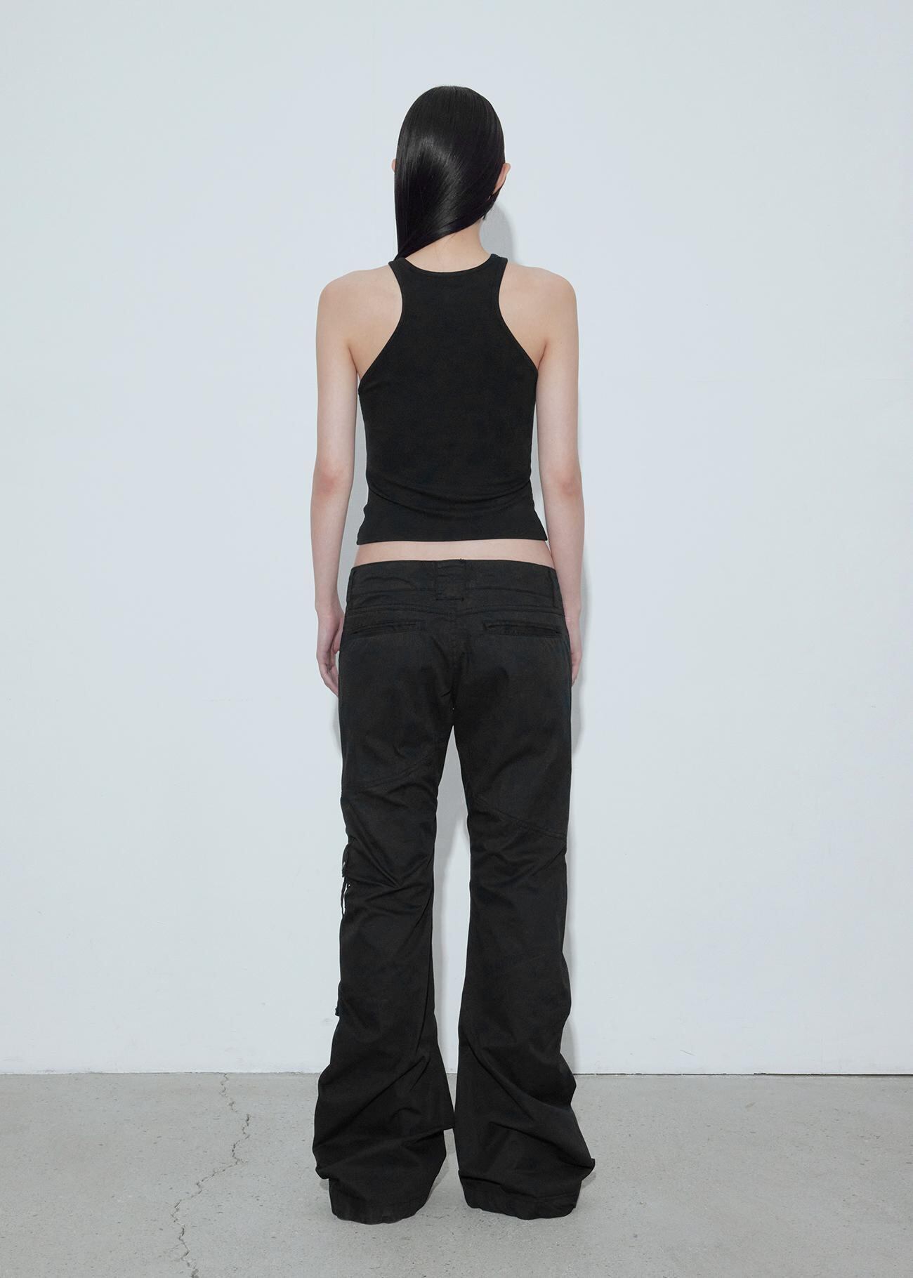 BOHEMIAN SEOUL] WASHED SHIRRING CARGO PANTS, BLACK 正規品 韓国