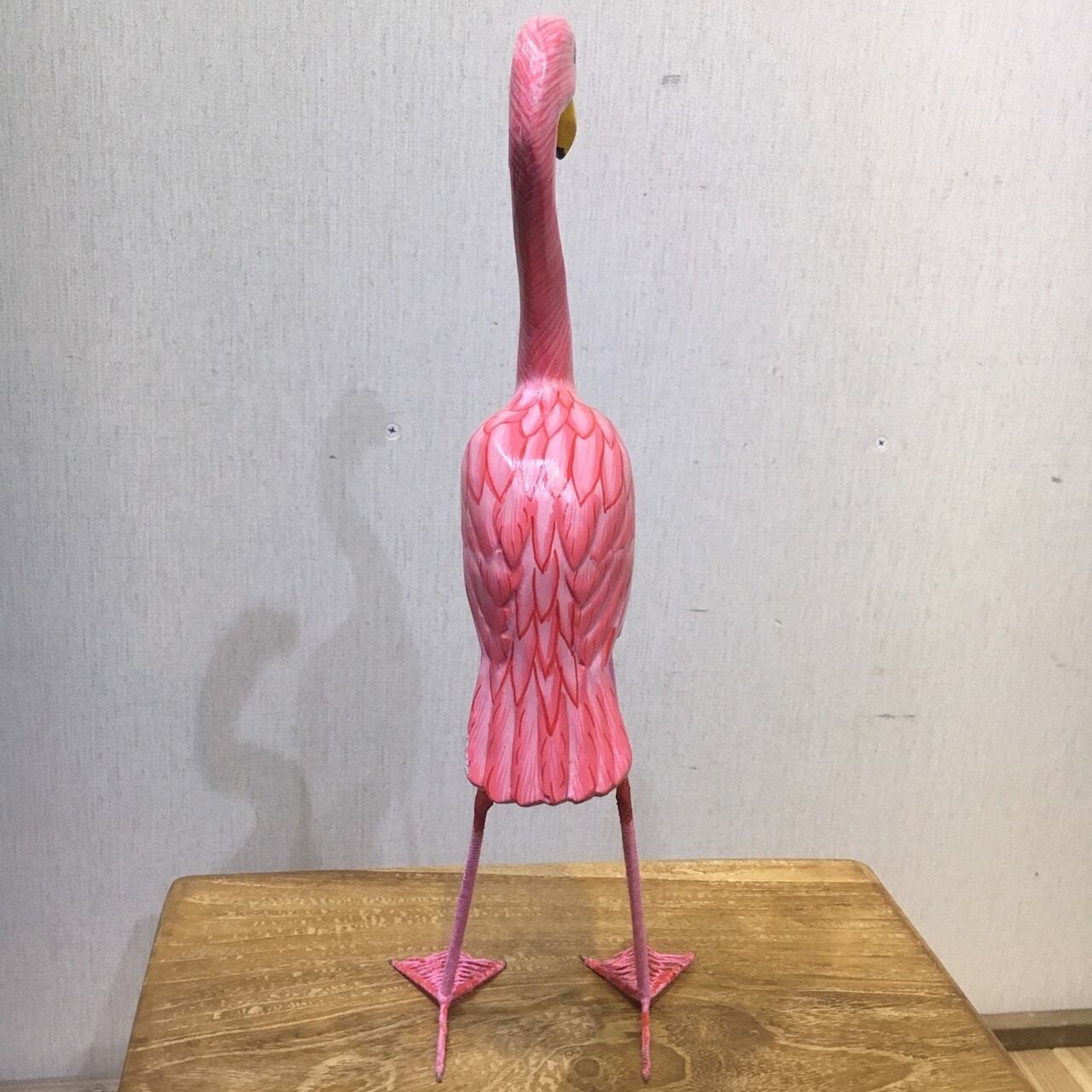 木製フラミンゴ 36cm 鳥のオブジェ インテリア バリ雑貨 アジアン雑貨