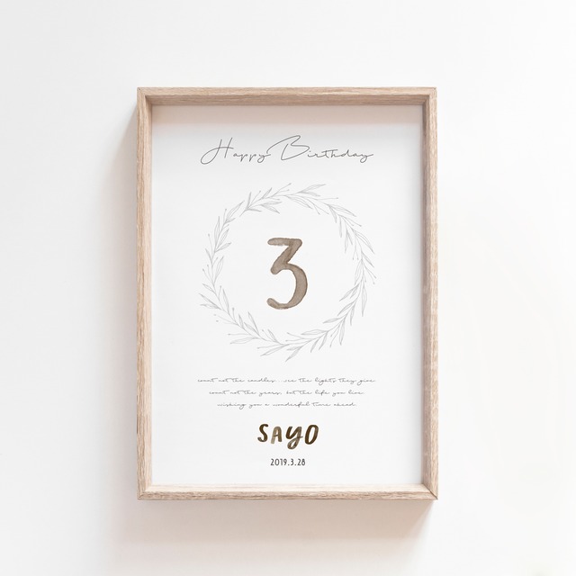 バースデーポスター  カフェ バースデーフォト