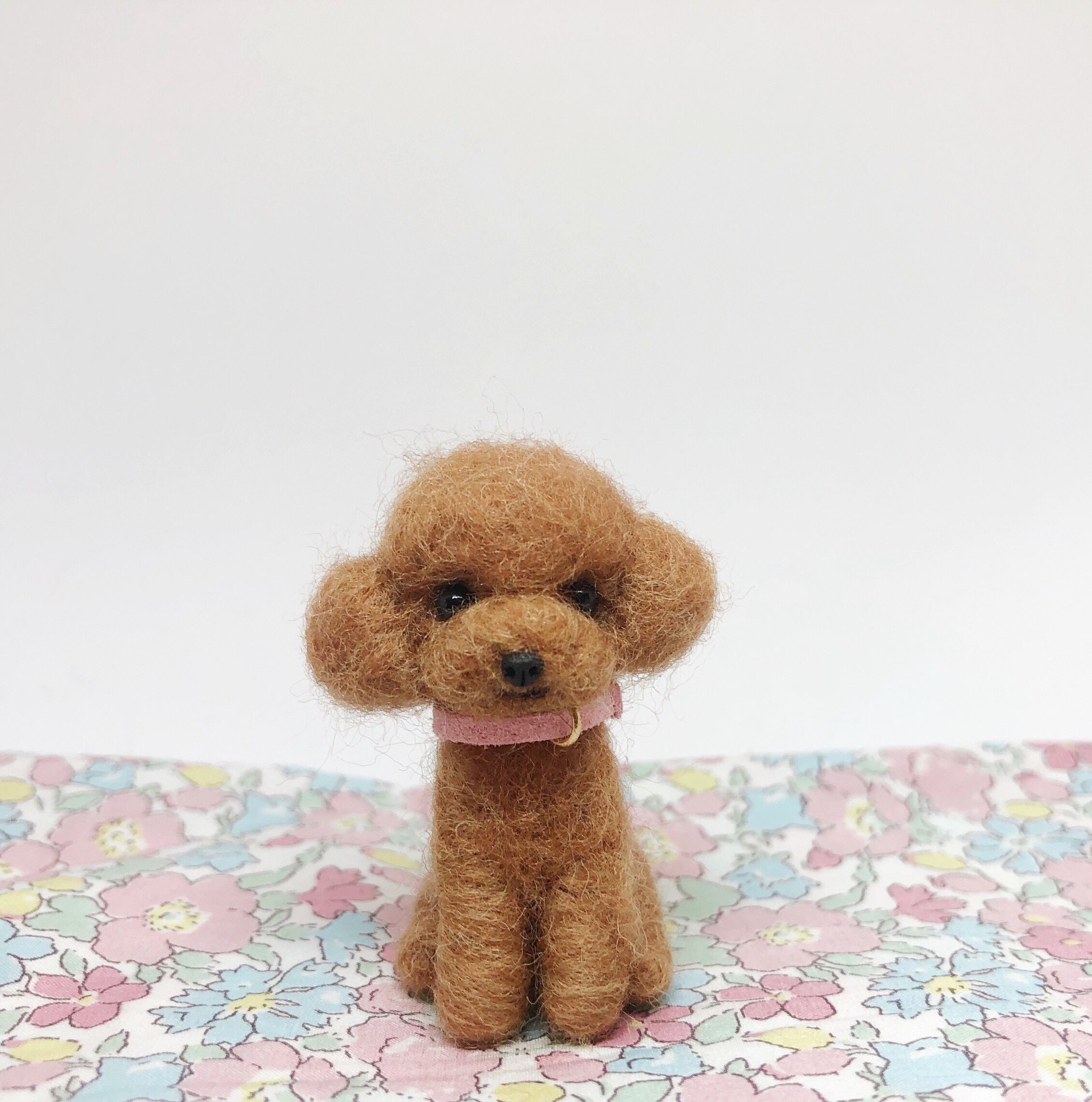 羊毛フェルト トイプードル〈ダークレッド〉 旧き ミニチュア