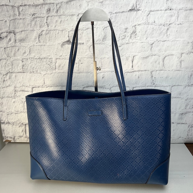 【最終処分SALE】GUCCI グッチ    トートバッグ ブルー A-10896