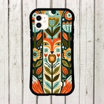 受注生産 iPhoneケース 花と小鳥の民芸ツリー｜フォークアート PSYF015A