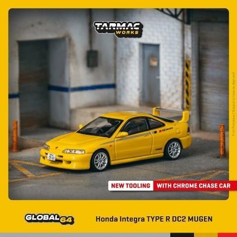 Tarmac Works 1/64 ホンダ Honda Integra TYPE R DC2 MUGEN Sunlight Yellow