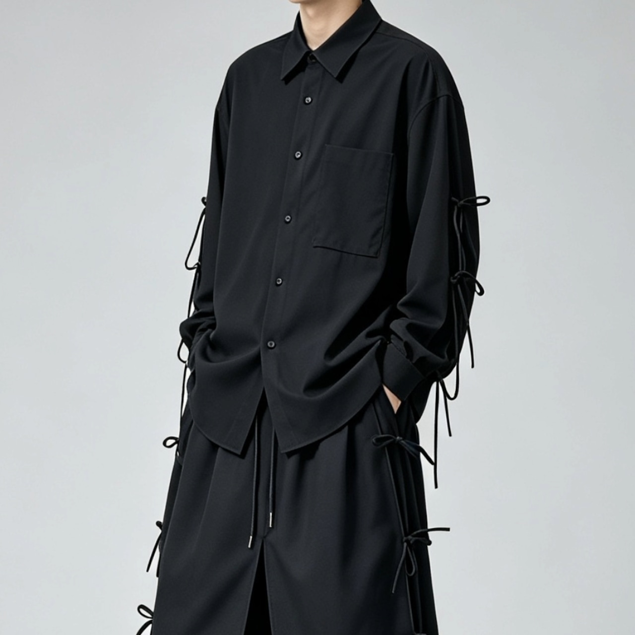 Side Tie Relaxed Shirt　TB2587・画像9
