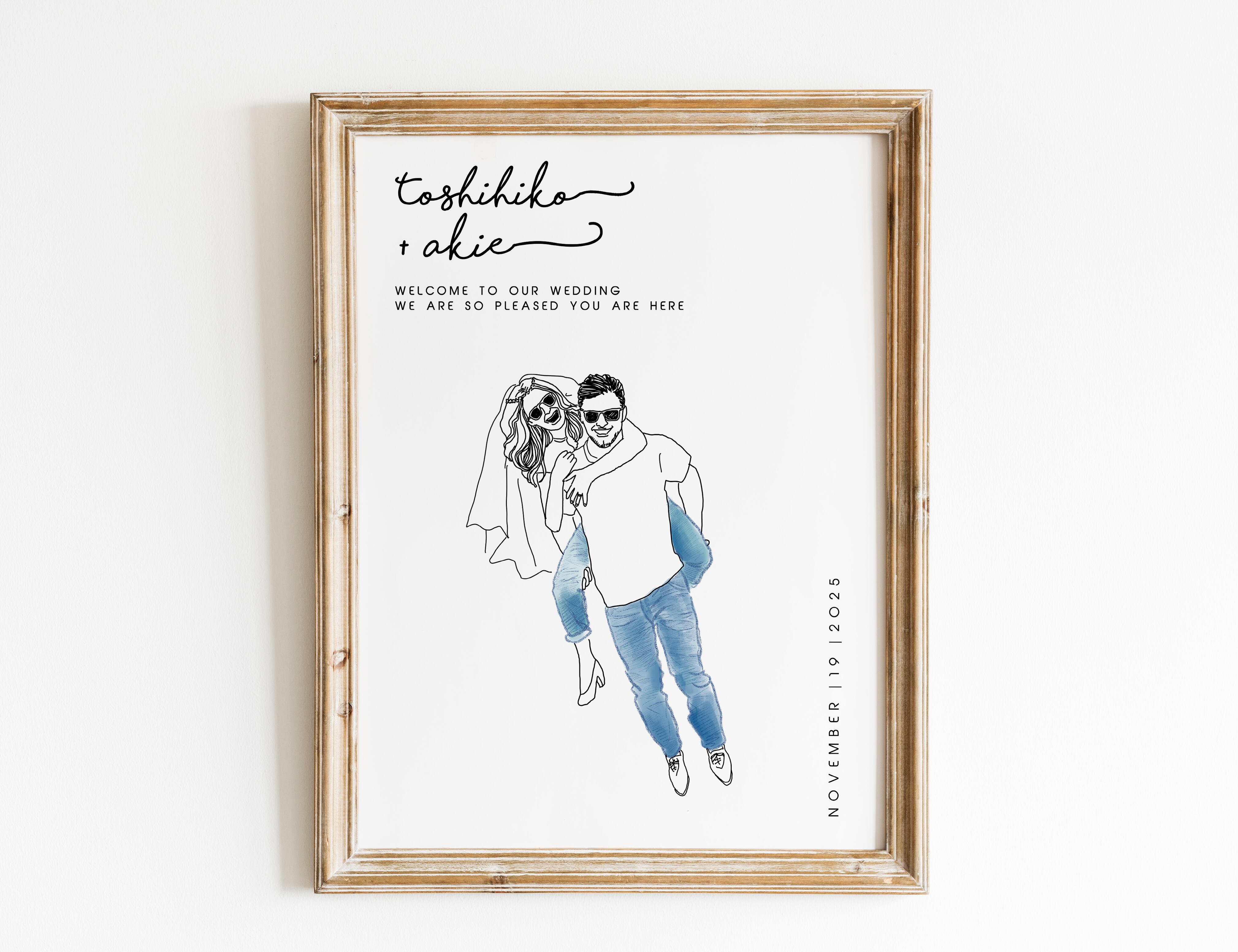 ファッション誌風 おとなの似顔絵ウェルカムボード Wave Diy Store Pbw