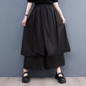 レイヤード風 立体シルエット パンツ 00400