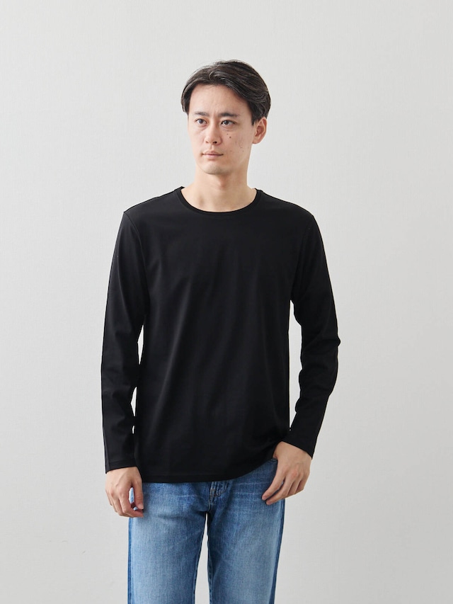 “Dress Tシャツ” スペシャリティコットン シルクタッチ長袖/ブラック