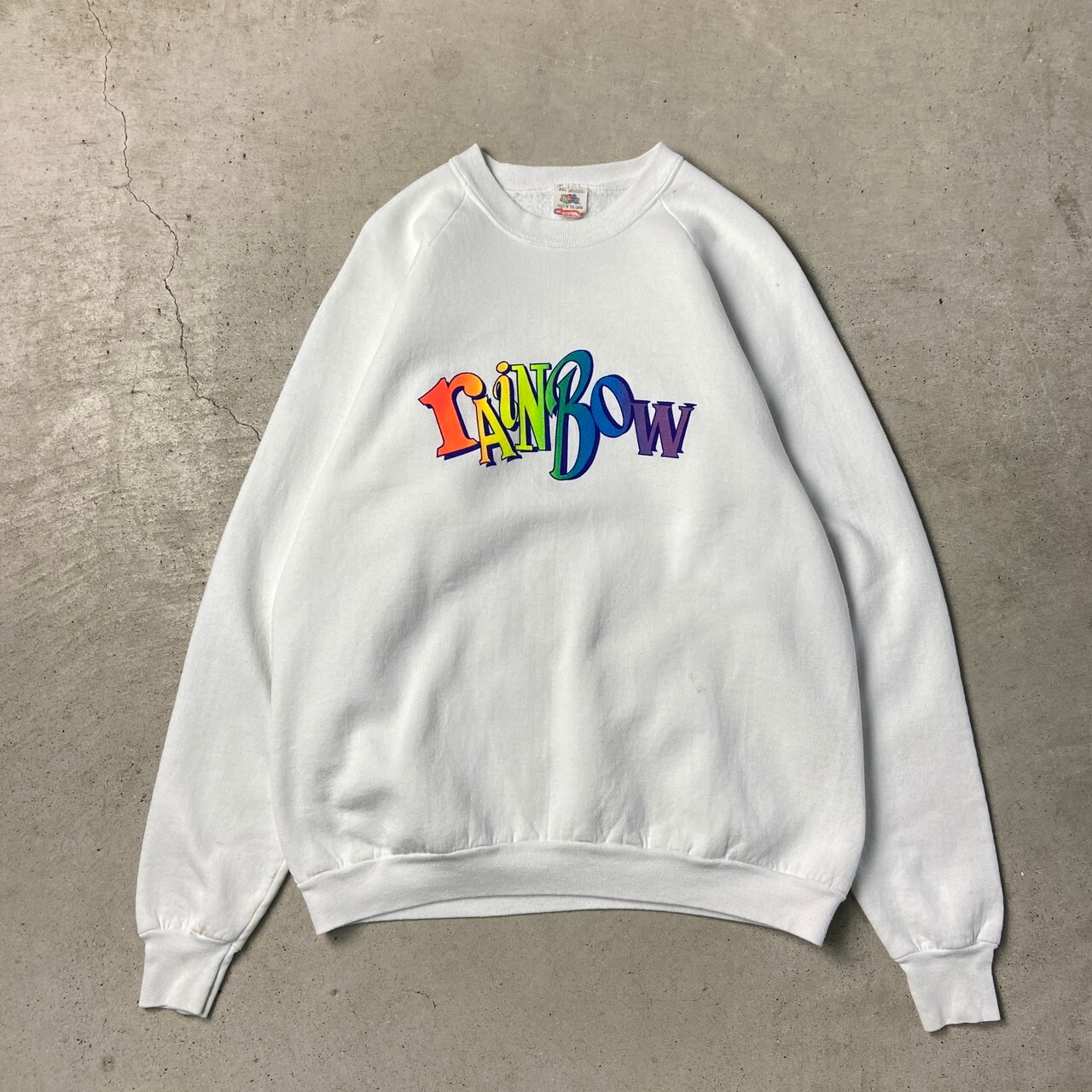 80年代 USA製 FRUIT OF THE LOOM フルーツオブザルーム rainbow 