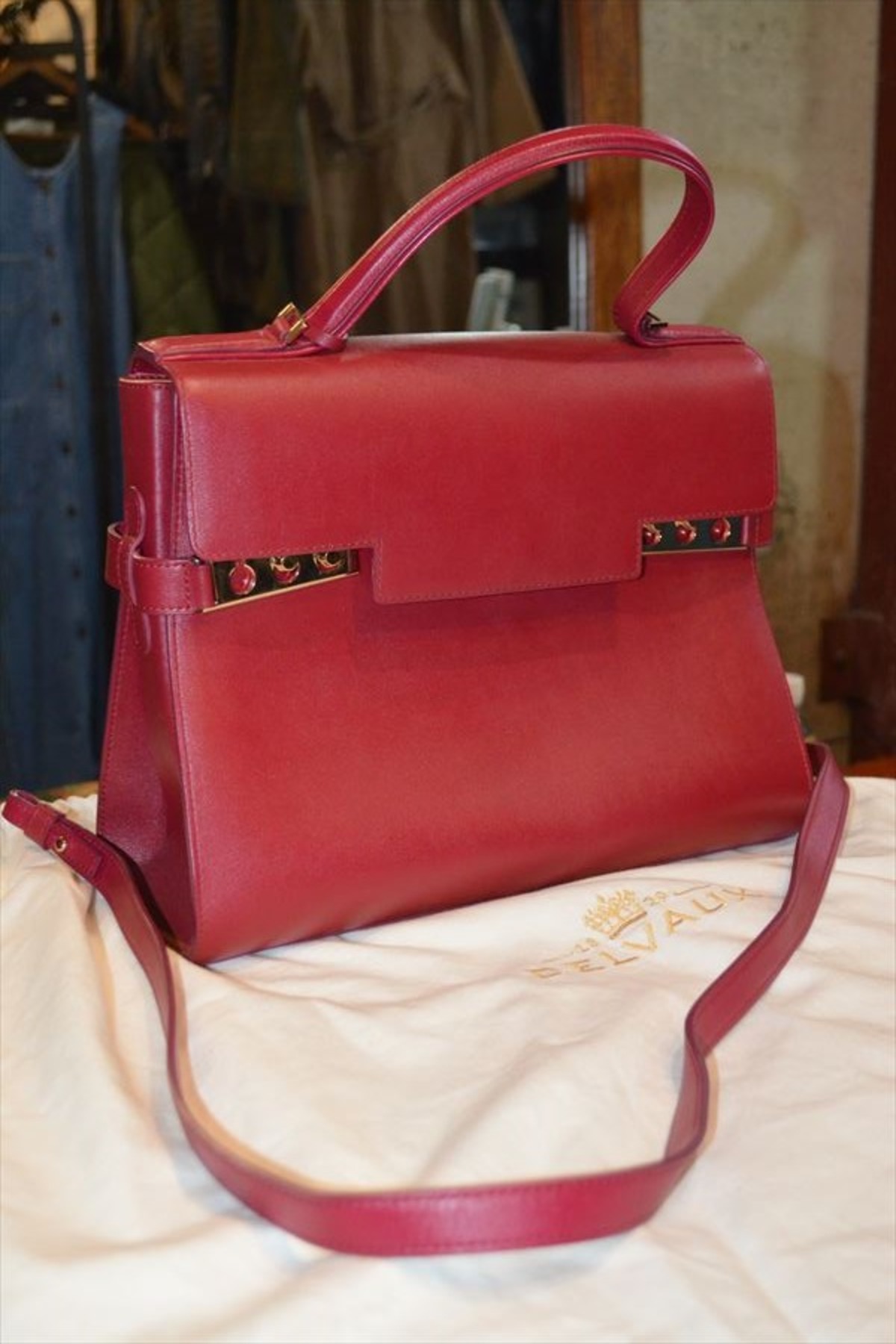 デルヴォー DELVAUX トートバッグ Tempete タンペート ボルドー GM 