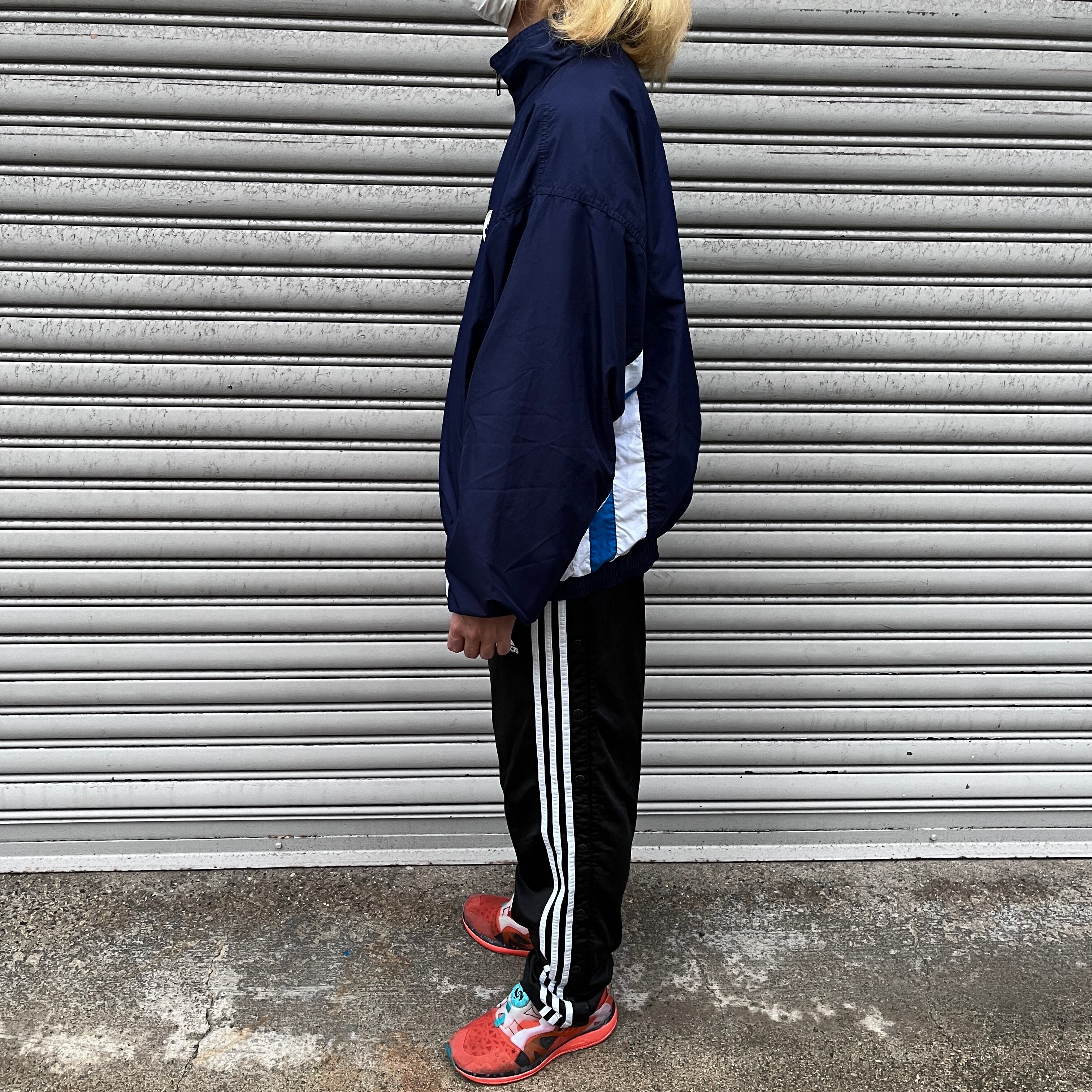 90s パフォーマンスロゴ『adidas×デサント製』カラーブラック×レッド