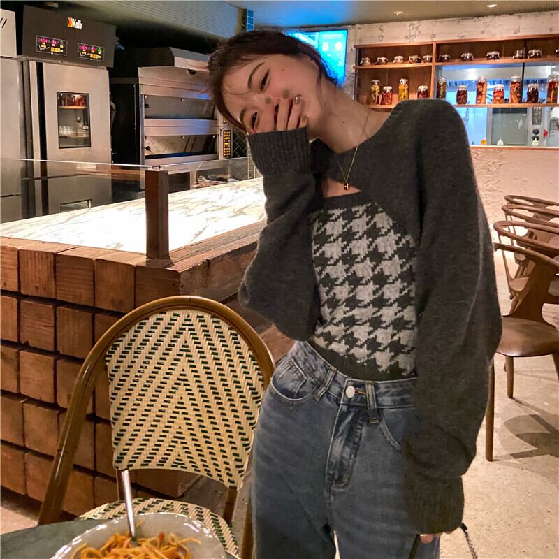 レッドスタンダードスタイルレディースオータムニットブラウス レトロ 秋物 モンロー64603287972