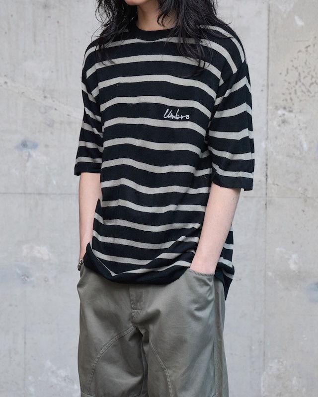 "UMBRO" stripe short sleeve knit / From EUROPE