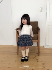 韓国子供服 / BANANA J / 26Autumn / バブル パフスリーブTシャツ / 秋服 / キッズ *XS~JS*