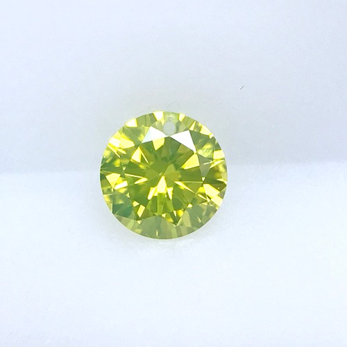 ダイヤモンド 0.149ct トリートイエロー ラウンド穴あき