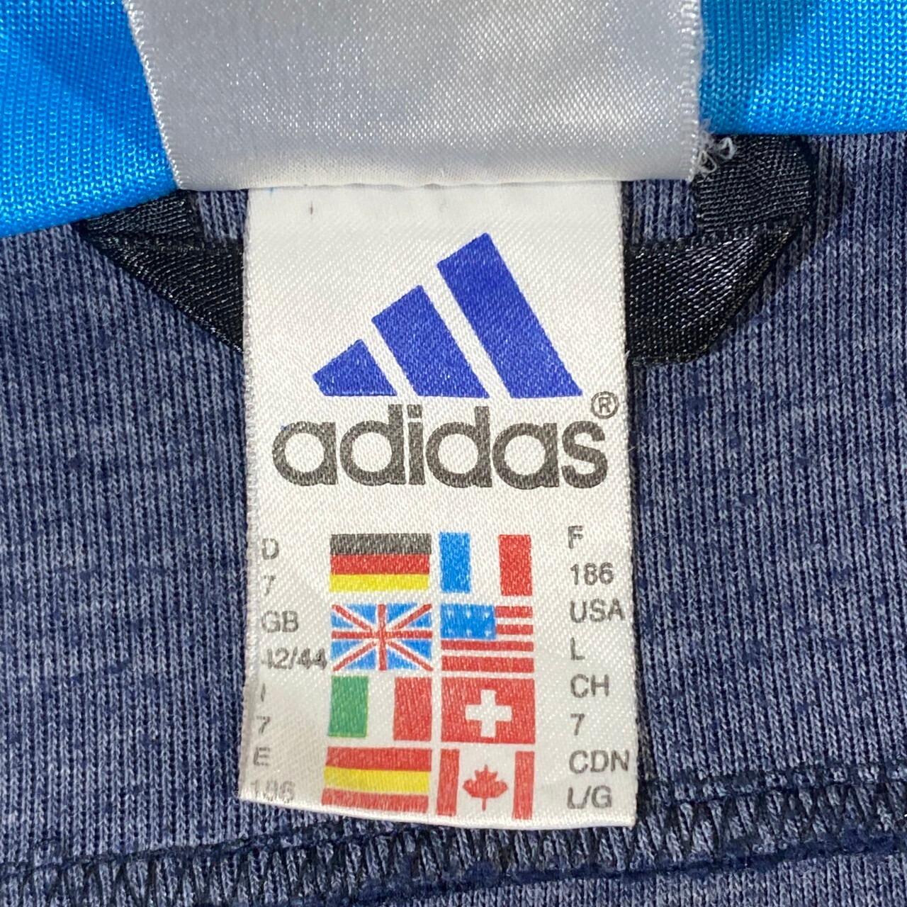 90年代 adidas アディダス トラックジャケット メンズL ネイビー 