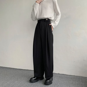 High Waist One Tuck Long Casual Pants【L0283】