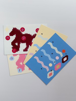 postcard /   flower horse
