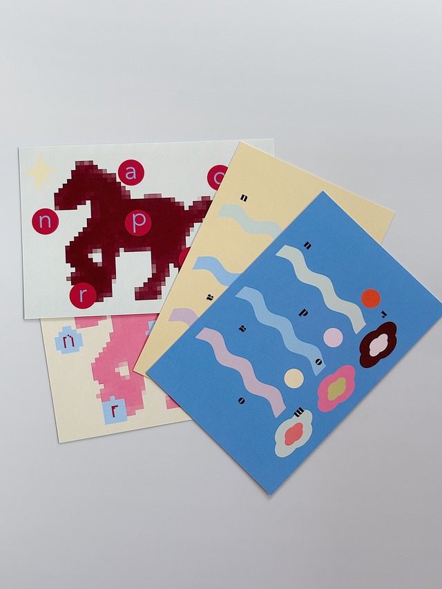postcard /   flower horse