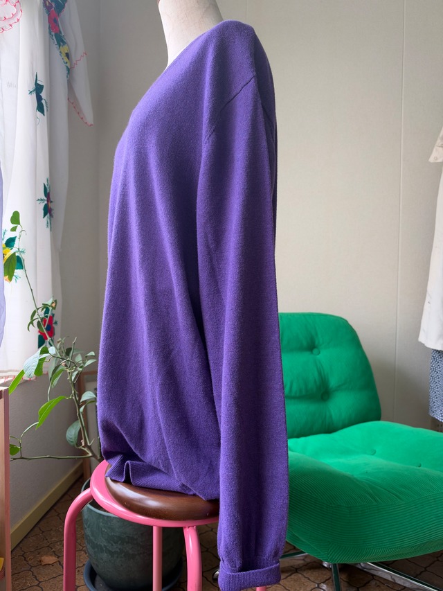 L.L.Bean Cotton Cashmere V-Neck Oversized Knit