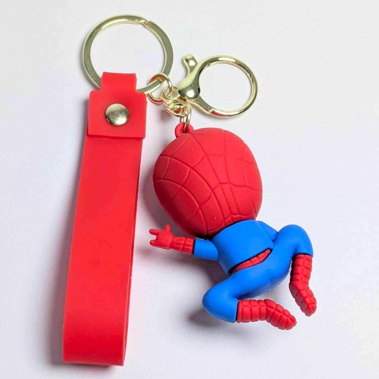 ♧【 Spider-Man（ スパイダーマン  ）】 3D Rubber KeyHolder / ラバーキーホルダー / フィギュアキーホルダー〚アメリカン雑貨 アメトイ〛