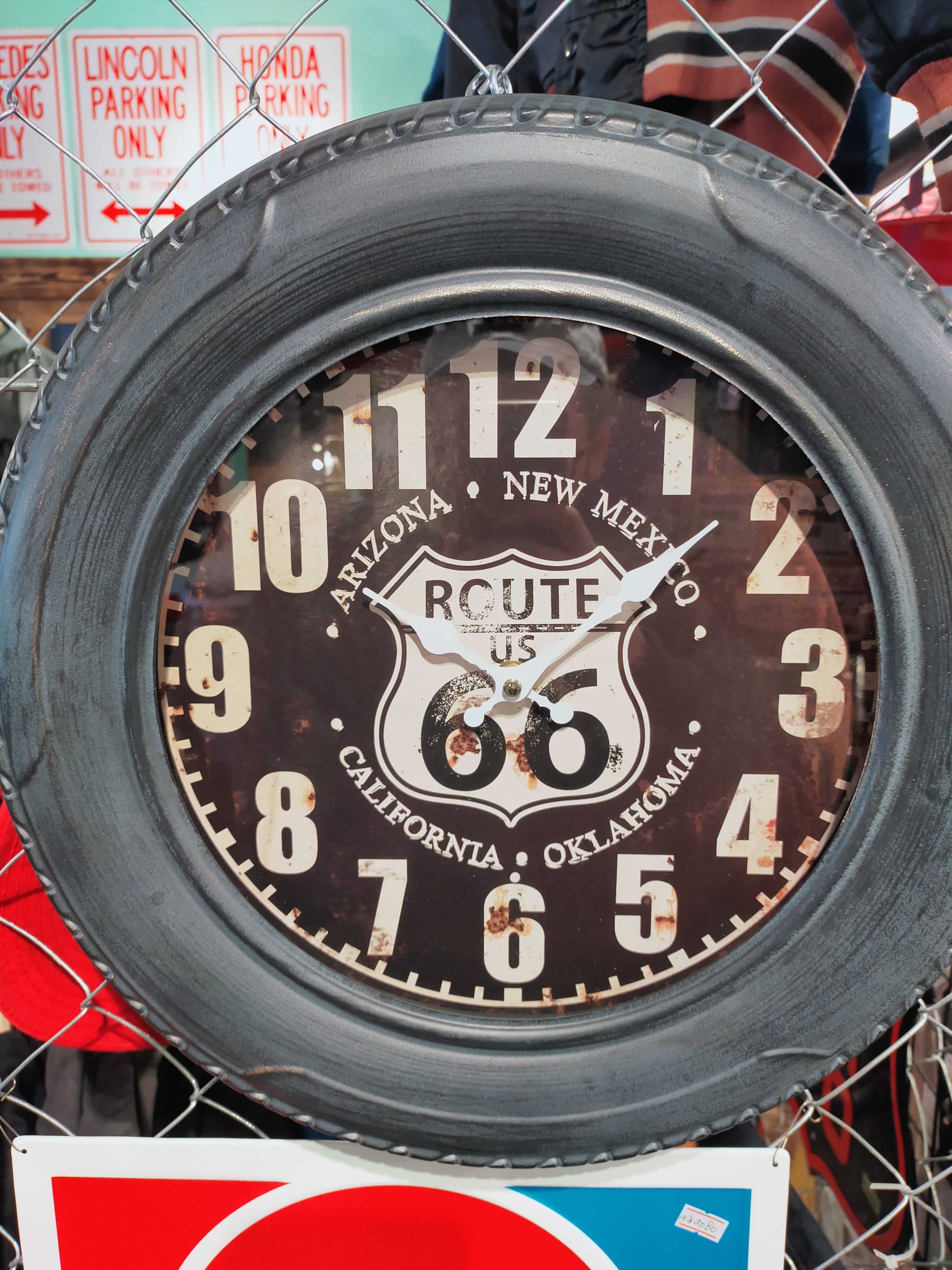アメリカンガレージ タイヤクロック◇ROUTE66/ルート66◇掛け時計