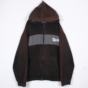 【Caka act2】"CHAPS RALPH LAUREN" Reverse Side Switching Design Vintage Loose Beautiful Faded Color Zip up Hoodie