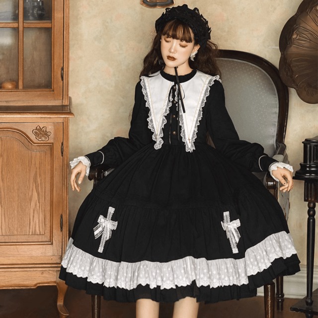 ワンピース セーラー風 闇かわいい 十字架 闇かわいい ゴシック｜天使と悪魔