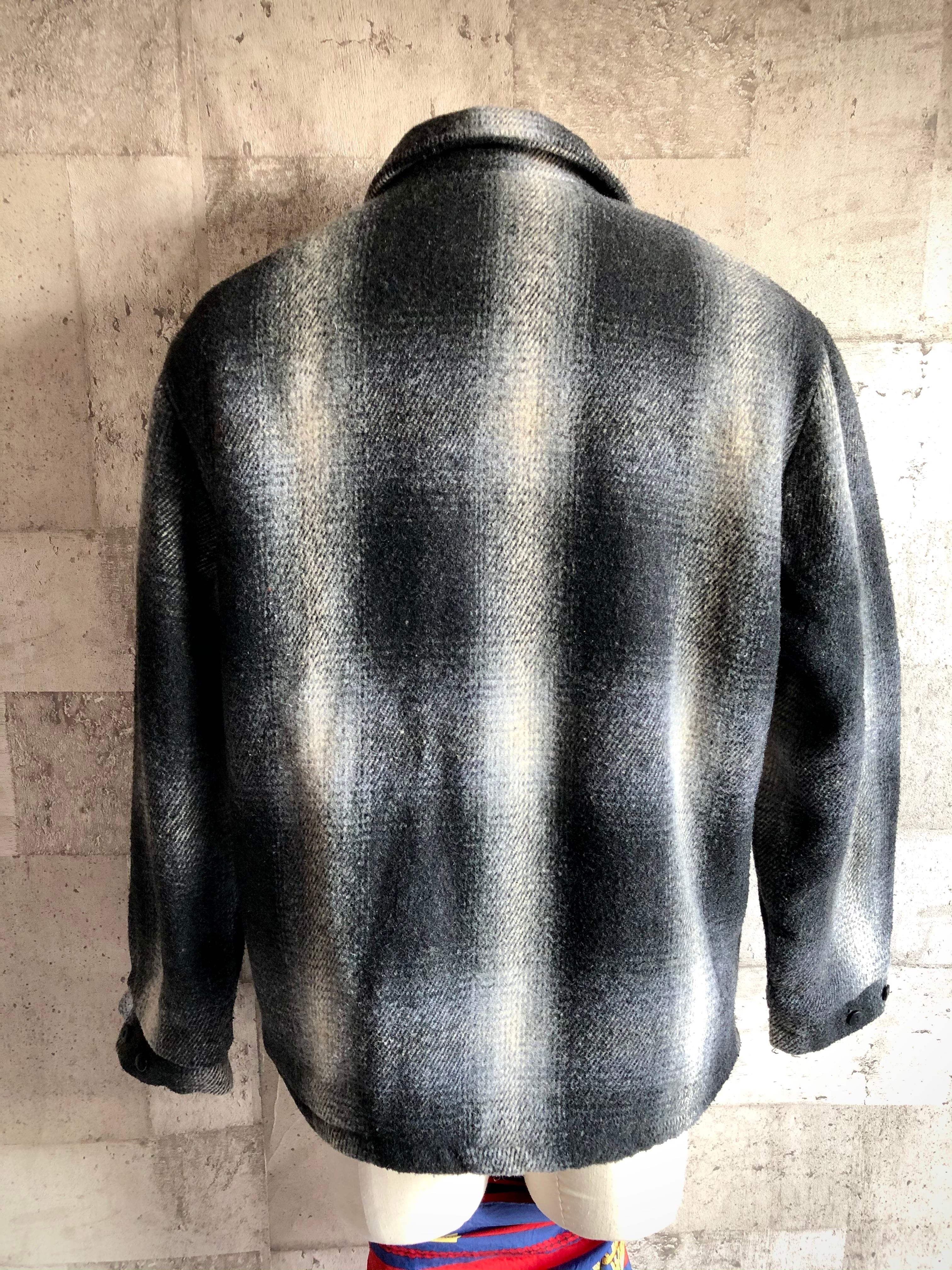 80s USA製 LAKESHIRE OMBRÉ SHADOW CHECK BOA JACKET 80s USA製 LAKESHIRE OMBRÉ SHADOW CHECK BOA JACKET