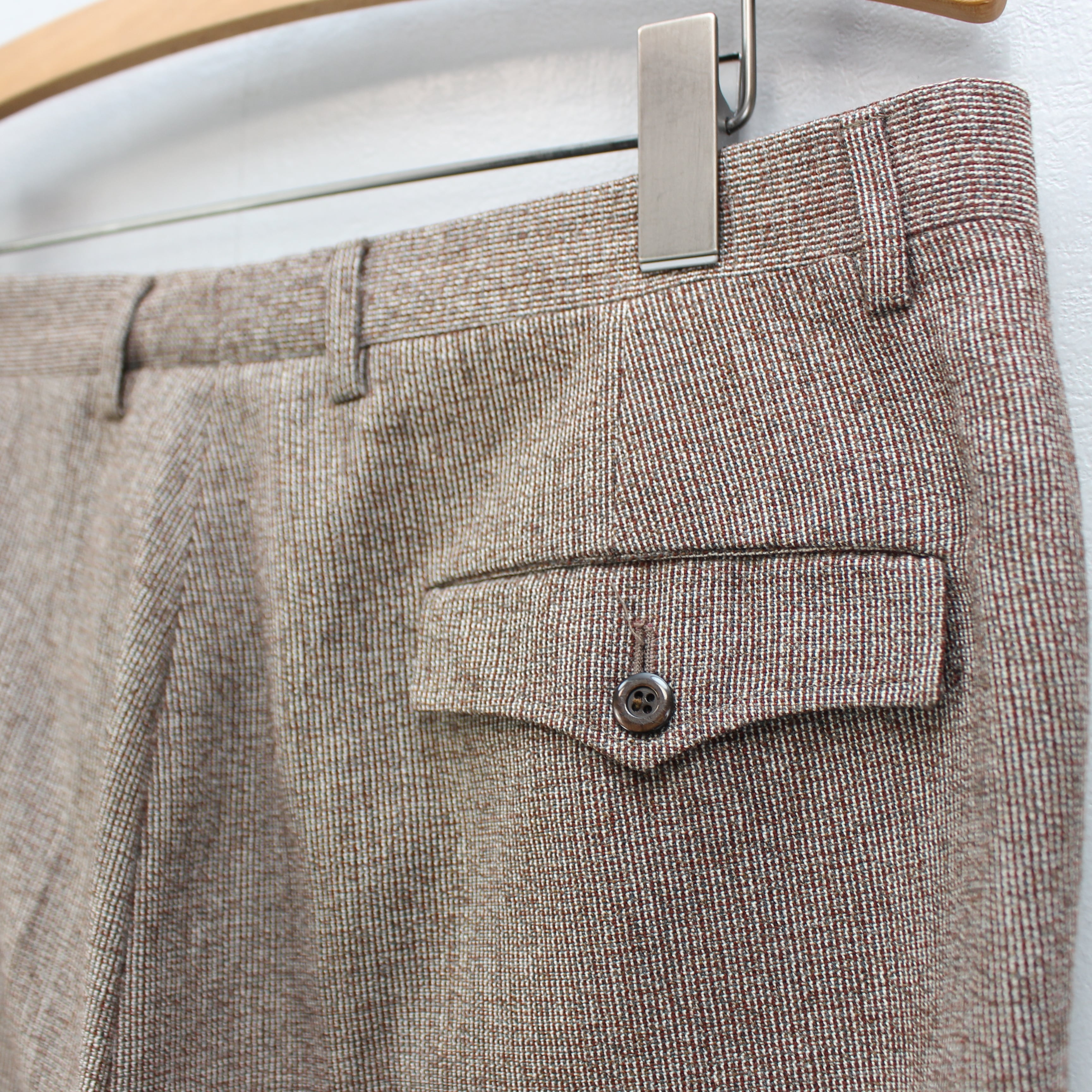 EU VINTAGE EURAL TERGAL TWEED SLUCKS PANTS/ヨーロッパ古着ツイード