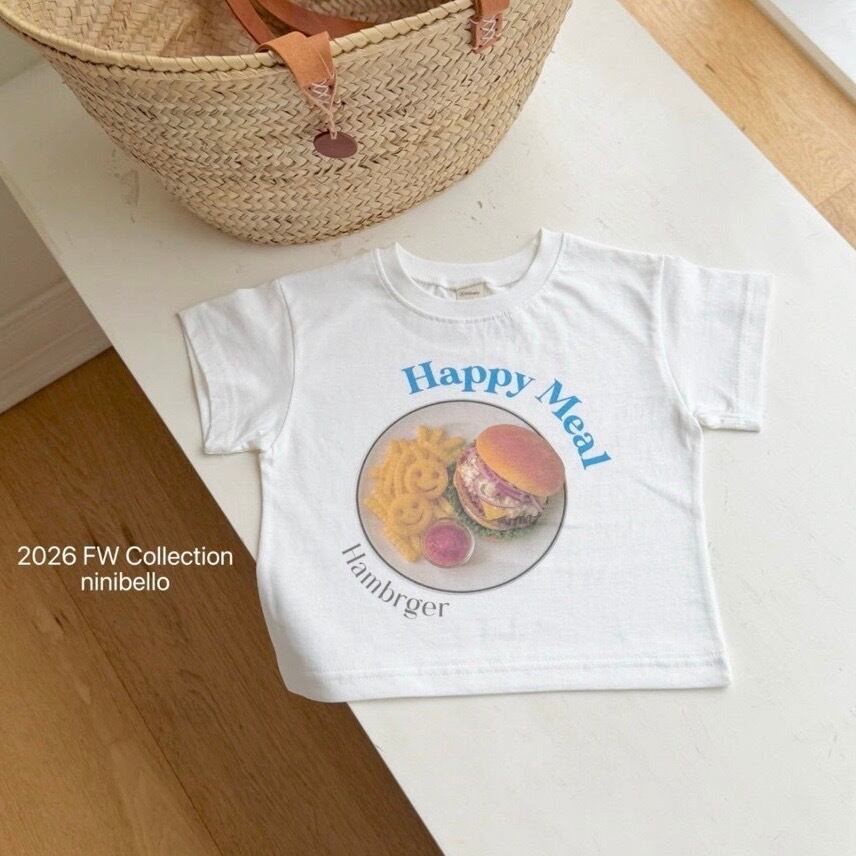 送料無料【予約】/ adultハッピーミール半袖Tシャツ / ninibello