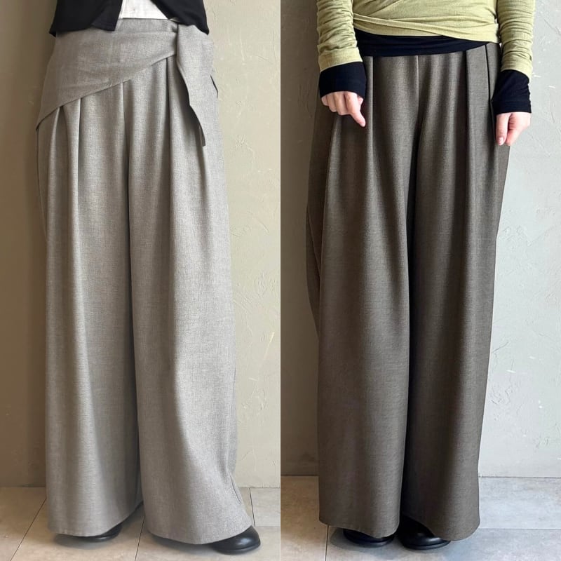 【 CLOCHE 】スカーフセットワイドパンツ