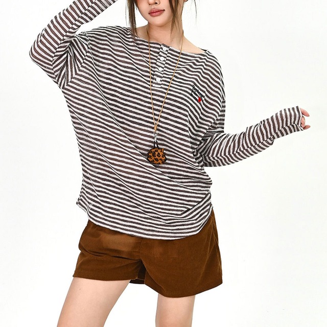 ピッチボーダーヘンリーネックロンT
 2col   R01743