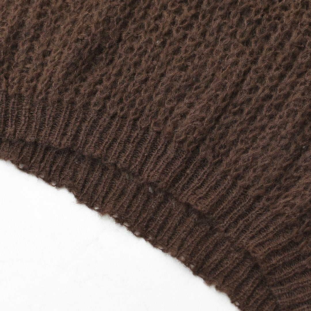 mizuiro ind [ミズイロ インド] hairly cocoon wide vest [3-220085