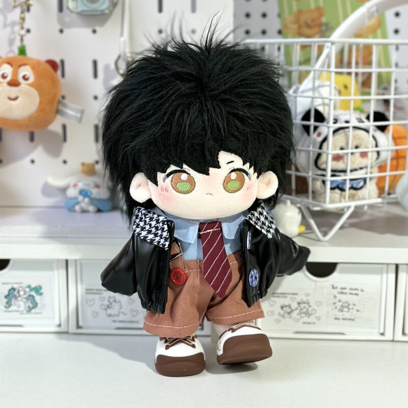 専用ꕥ ぬい服　サロペット　ショルダー　付け襟　3点 20cmぬいぐるみ用 学院風 シャツ+ネクタイ+サロペット+ジャケット