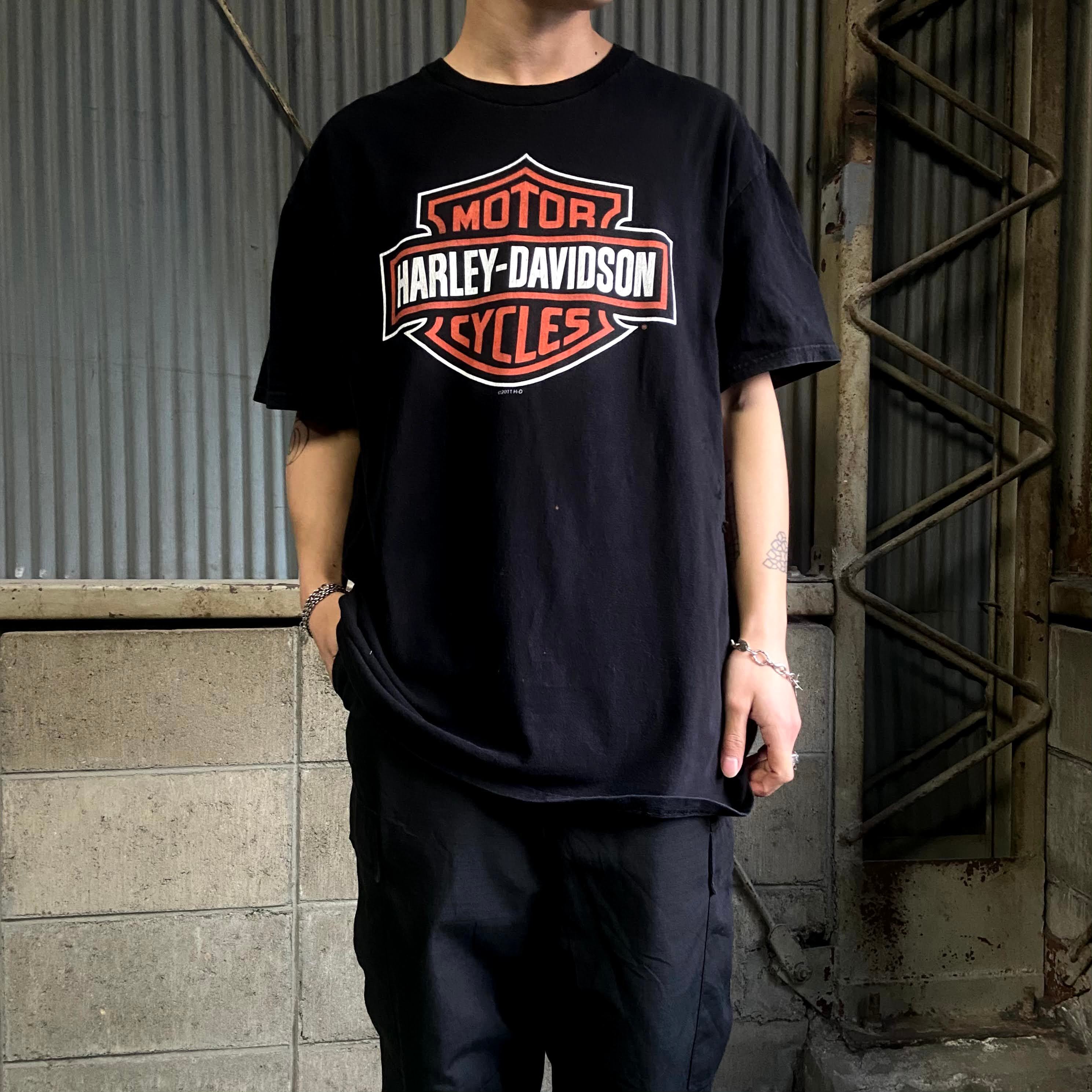 Harley-Davidson ハーレーダビッドソン フロントロゴ バックプリント T 