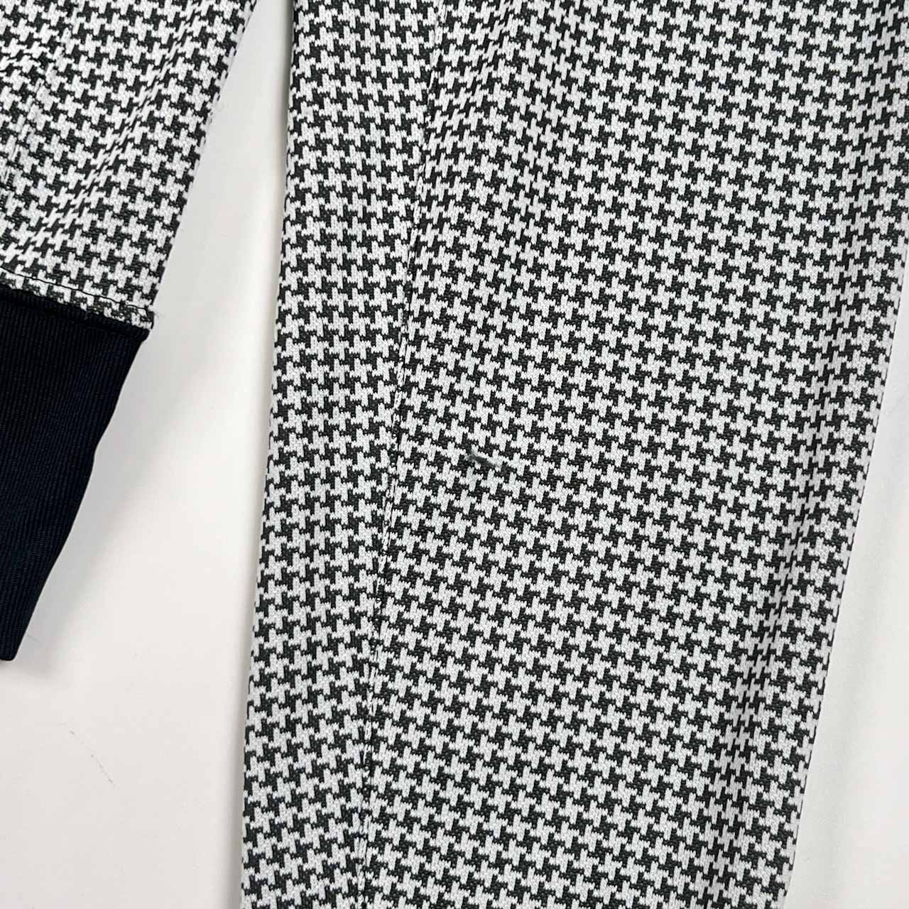 上下 SRIXON スリクソン 千鳥柄 セットアップ パーカー ショートパンツ M/ブラック×ホワイト レディース ゴルフ