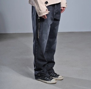 ASKYURSELF / cross pocket phrase denim