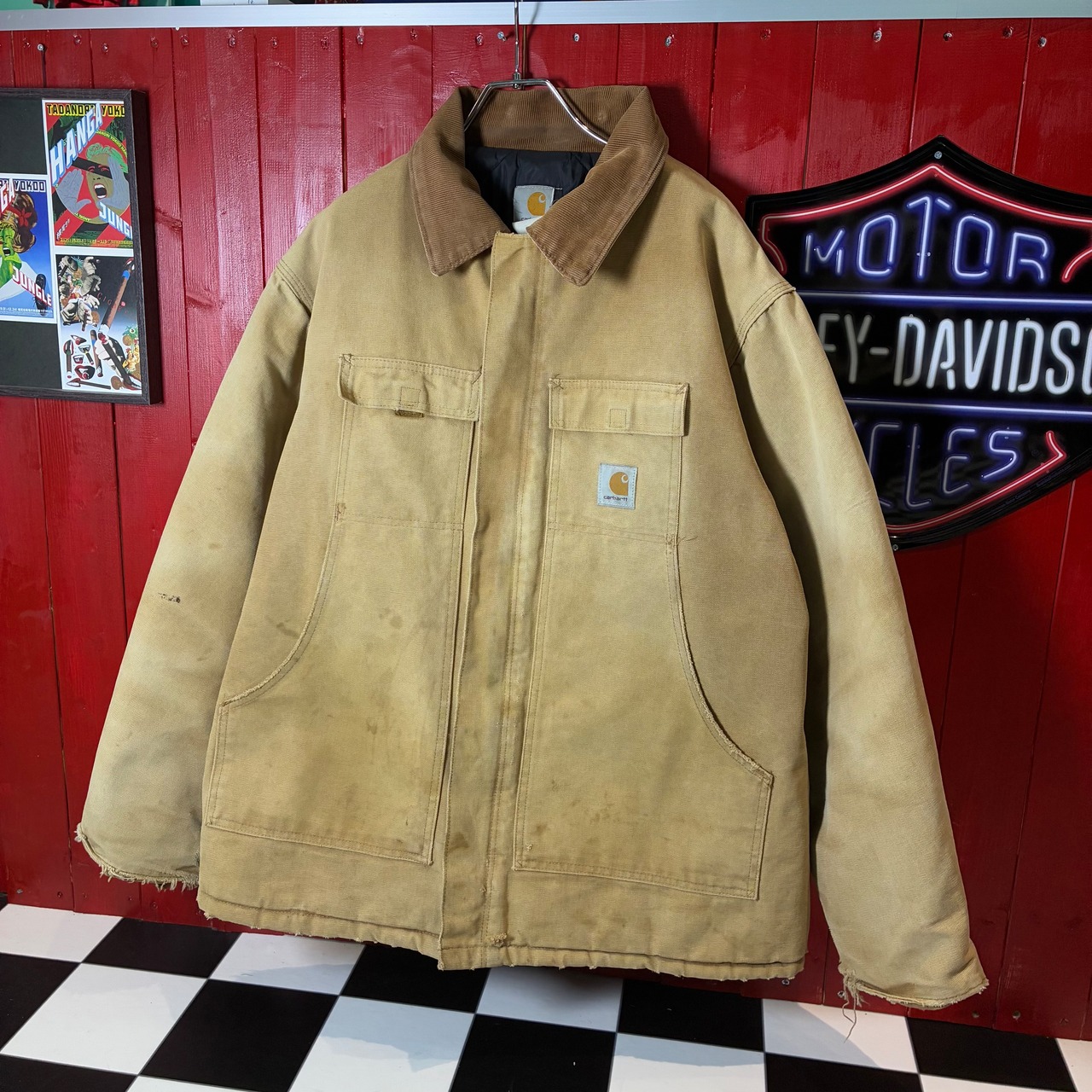 Carhartt トラディショナルコート　ベージュ　ダックジャケット　ボロ　カーハート