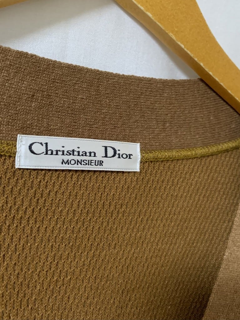 1980~90's Seam Design V-Neck Knit Jacket "Christian Dior"