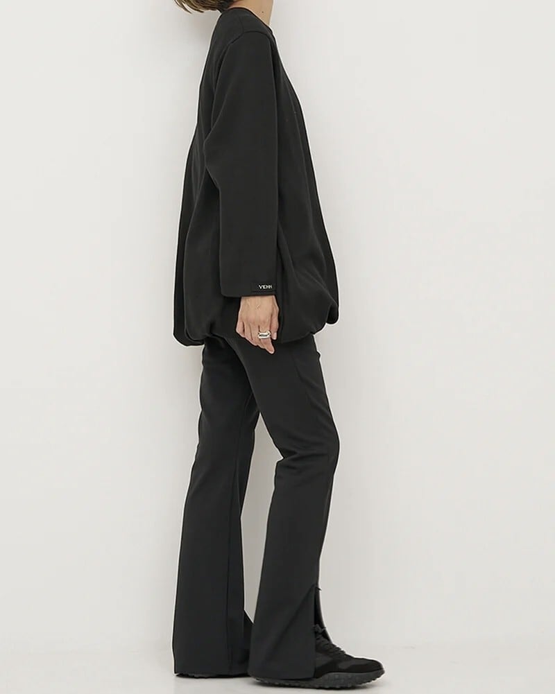 YENN イエン ミックスハンドニットベスト ブラック YENN イエン ミックスハンドニットベスト ブラック YENN イエン