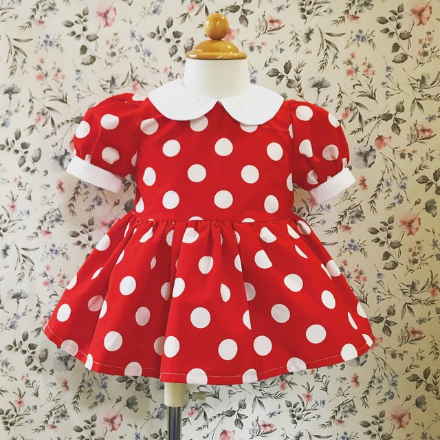 ドット ワンピース ドレス ミニー風 Mili Mili