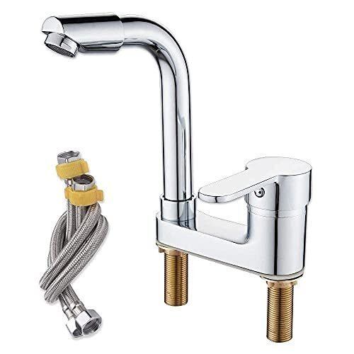SANEI ツーホールシングルレバー洗面混合栓 K57C-13 水栓金具 洗面用水栓