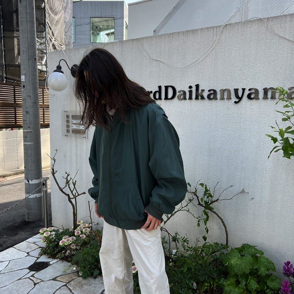 happy life] Vintage Silk Bomber Jacket [1990s-] Vintage All Silk