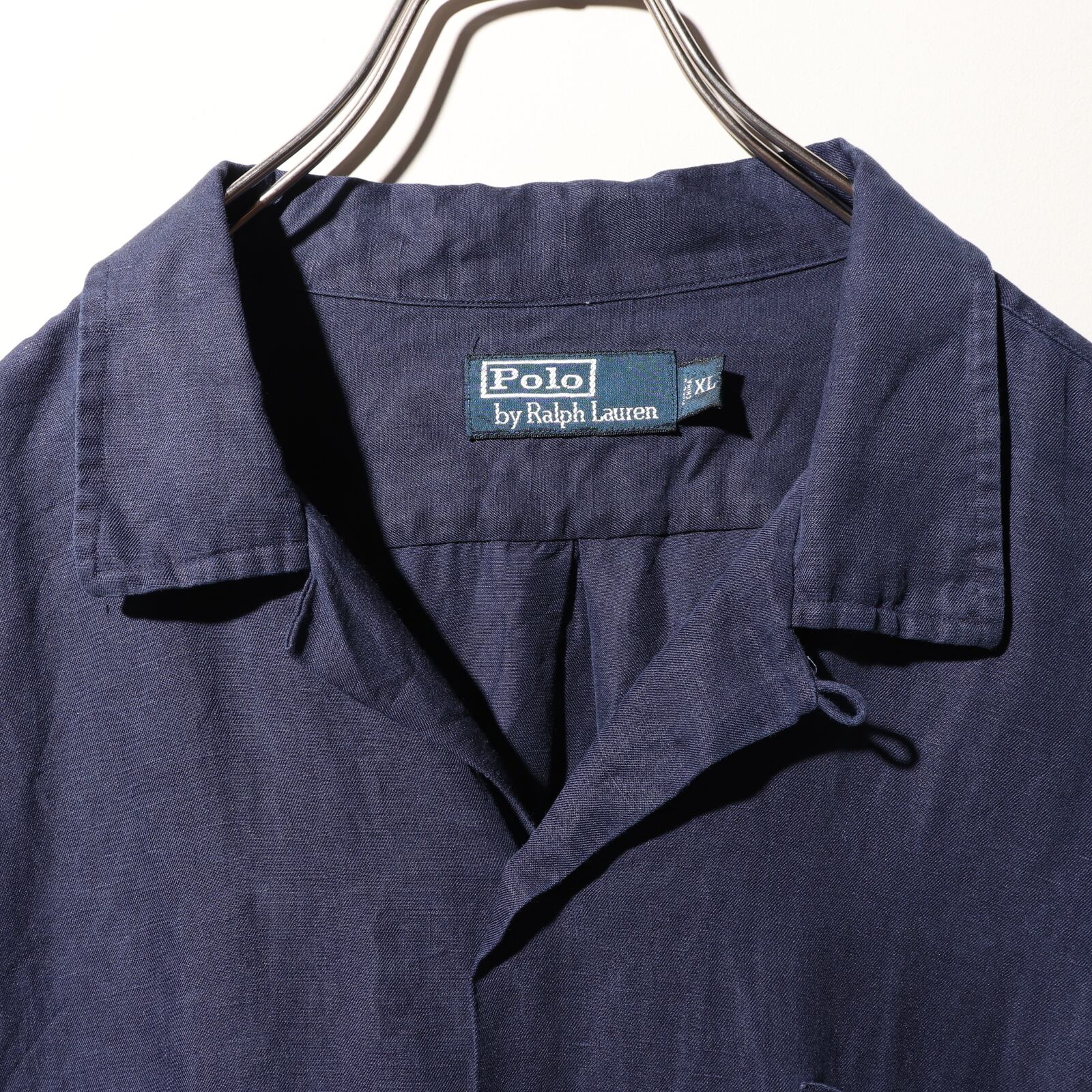 極美品 XL ネイビー caldwell 半袖開襟シャツ ポロラルフローレン polo 