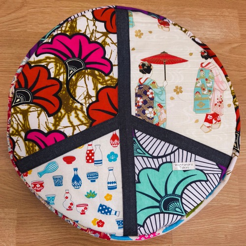 ジャンベ ヘッドカバー　Africa×Japan　Peace symbol