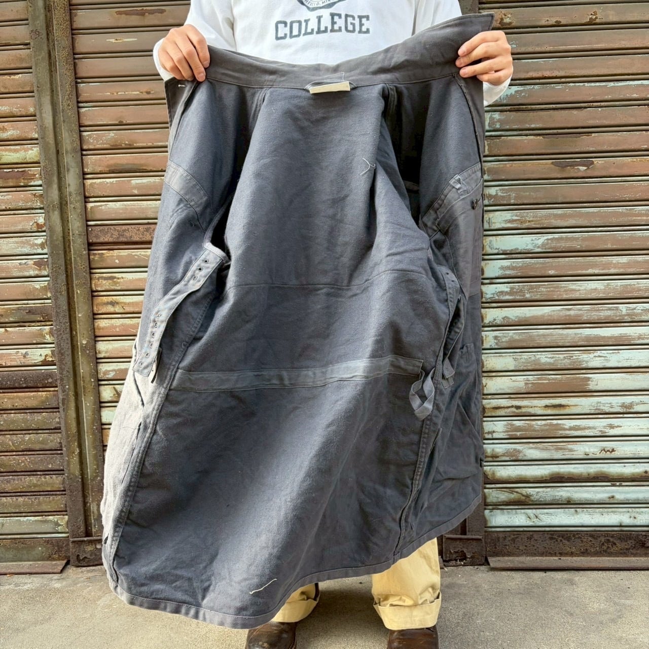 80s ドイツ軍 実物 THW ミリタリー 技術復旧団 モールスキン L