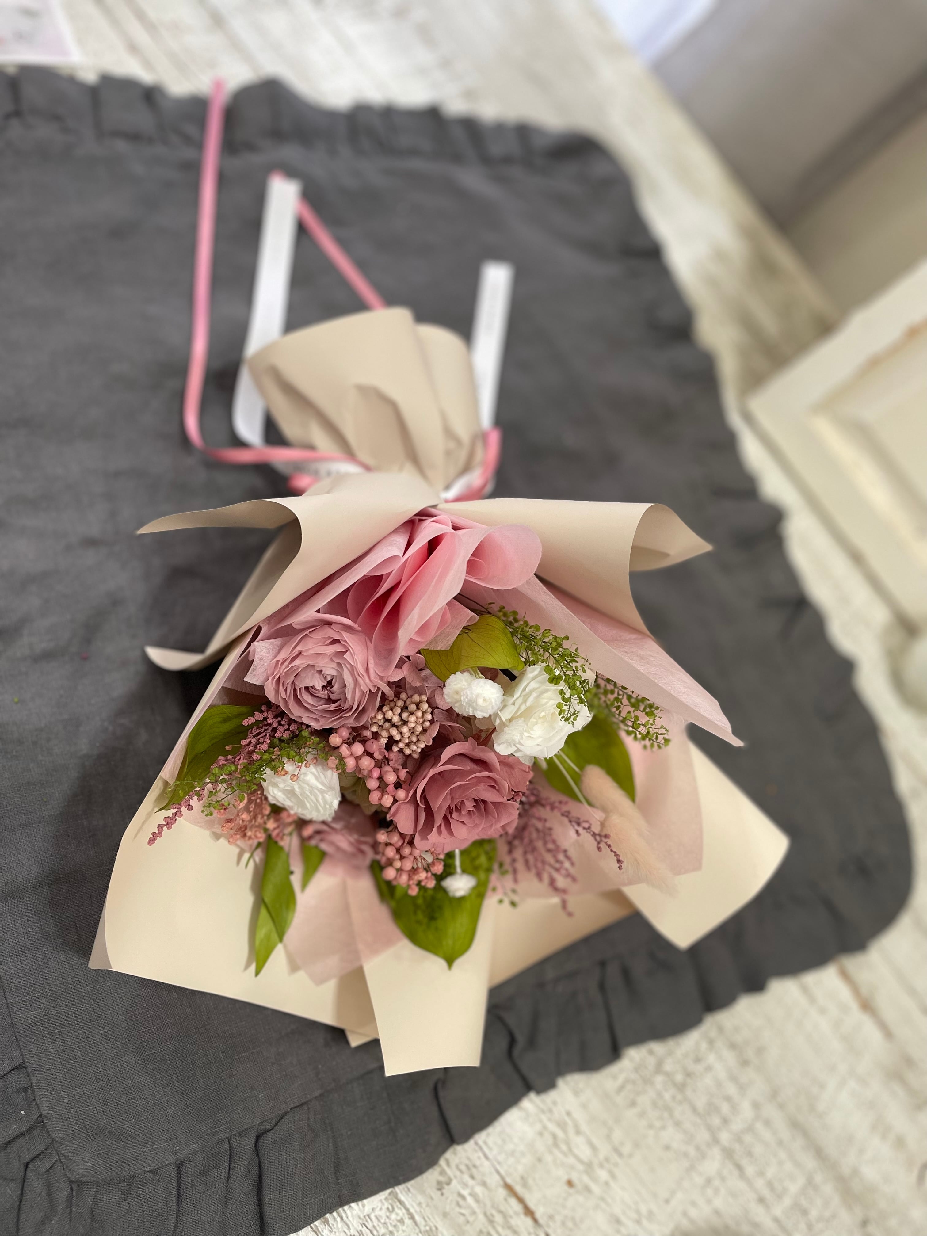 花束 プリザーブドフラワー花束 ブーケ 韓国風 枯れない花束